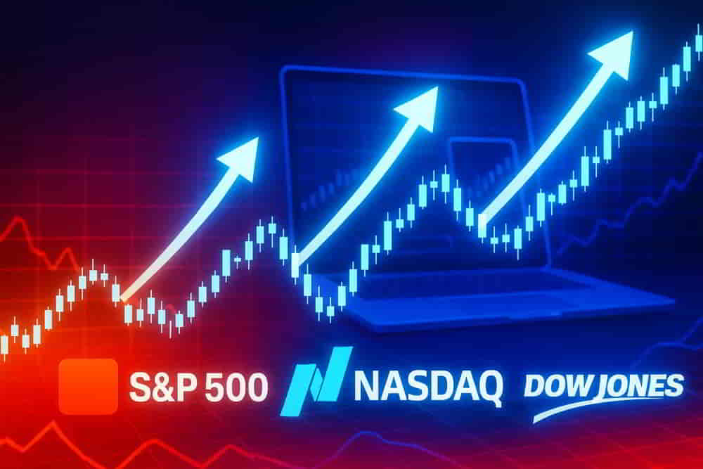 Wall Street rebota: Nasdaq +2,2%, S&P 500 +1,6%, Dow +1,3%; Broadcom salta por alianza de IA con OpenAI Wall Street rebota Nasdaq 22 SP 500 16 Dow 13 Broadcom salta por alianza de IA con OpenAI • El Conejo de Wall Street