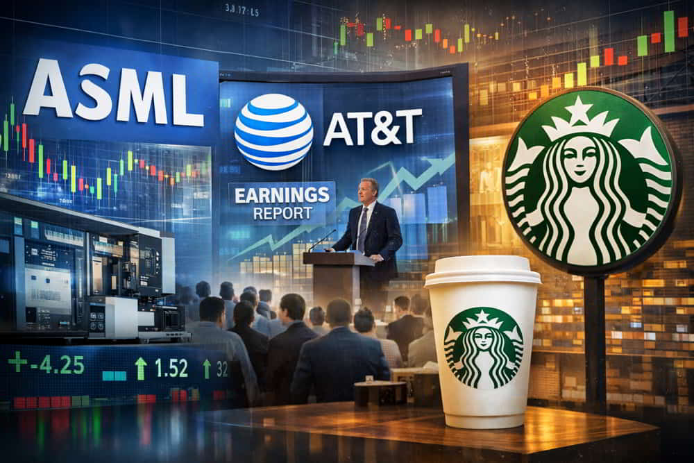 ASML ATT Starbucks e IBM presentan resultados en jornada activa de temporada de balances &bull; El Conejo de Wall Street