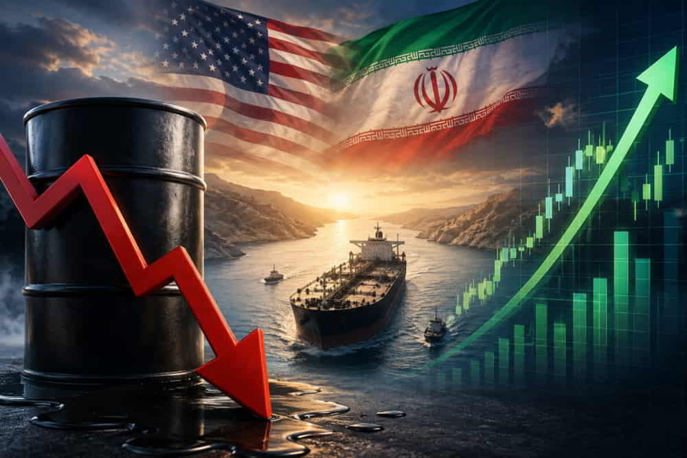 Acuerdo de paz entre Estados Unidos e Irán impulsa fuerte baja en el precio del petróleo global Acuerdo de paz entre Estados Unidos e Iran impulsa fuerte baja en el precio del petroleo global • El Conejo de Wall Street
